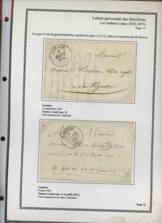 1750-1900 Superbe collection de marques postales sur