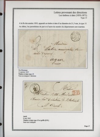 1750-1900 Superbe collection de marques postales sur