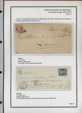 1750-1900 Superbe collection de marques postales sur