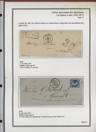 1750-1900 Superbe collection de marques postales sur