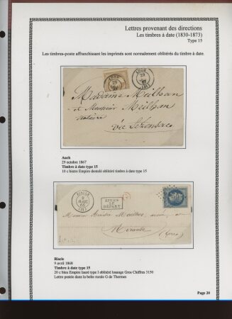 1750-1900 Superbe collection de marques postales sur