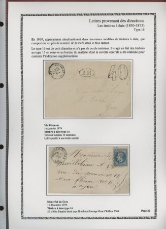 1750-1900 Superbe collection de marques postales sur