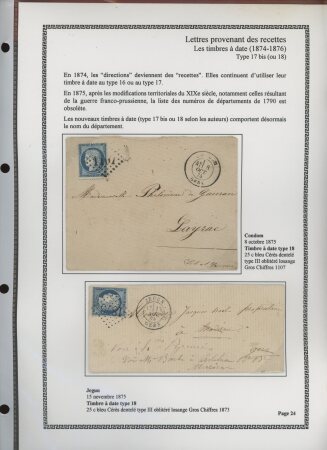 1750-1900 Superbe collection de marques postales sur