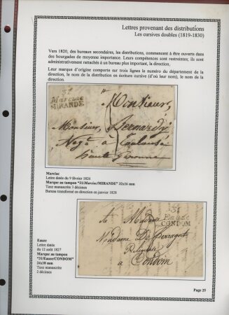 1750-1900 Superbe collection de marques postales sur