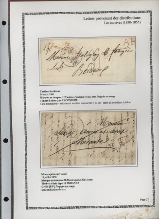 1750-1900 Superbe collection de marques postales sur