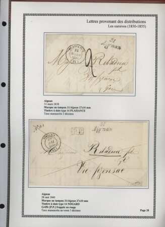 1750-1900 Superbe collection de marques postales sur