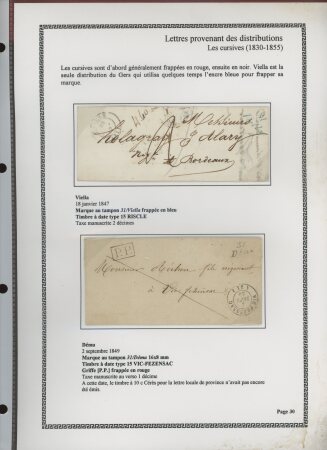 1750-1900 Superbe collection de marques postales sur