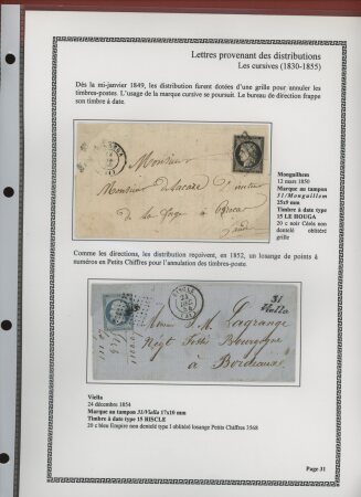 1750-1900 Superbe collection de marques postales sur