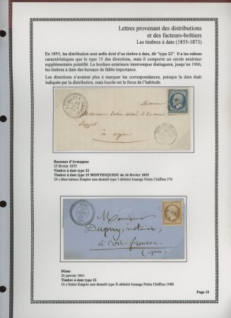 1750-1900 Superbe collection de marques postales sur