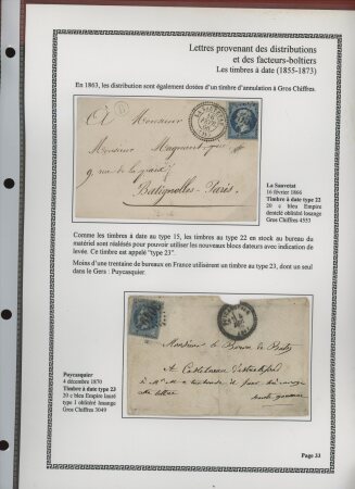 1750-1900 Superbe collection de marques postales sur