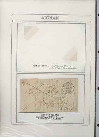 1750-1900 Superbe collection de marques postales sur