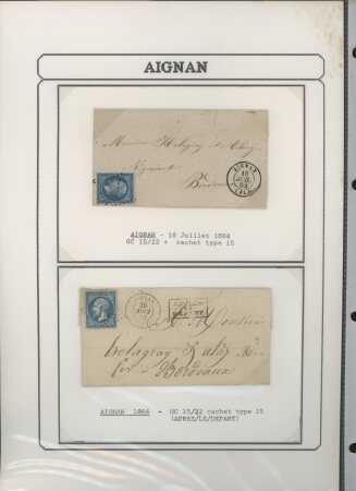 1750-1900 Superbe collection de marques postales sur