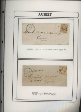 1750-1900 Superbe collection de marques postales sur