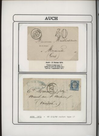 1750-1900 Superbe collection de marques postales sur