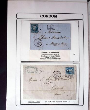 1750-1900 Superbe collection de marques postales sur