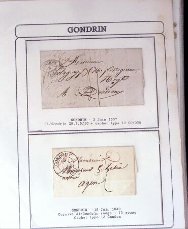1750-1900 Superbe collection de marques postales sur