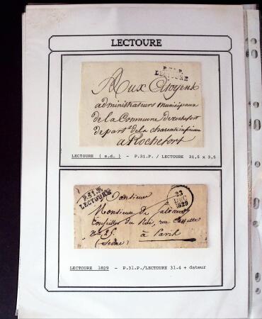 1750-1900 Superbe collection de marques postales sur