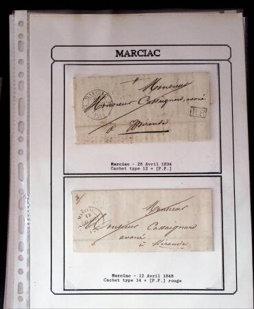 1750-1900 Superbe collection de marques postales sur