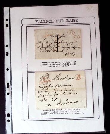 1750-1900 Superbe collection de marques postales sur
