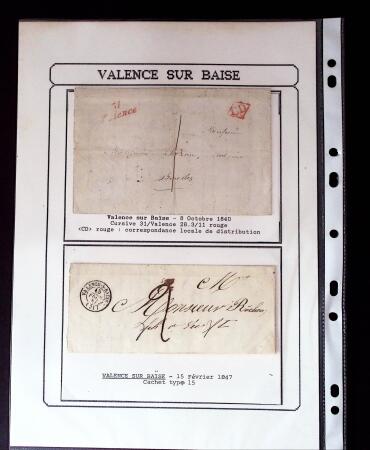 1750-1900 Superbe collection de marques postales sur