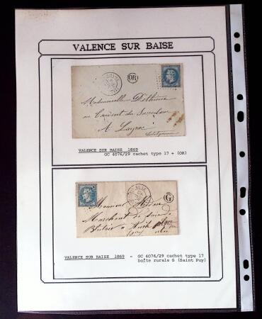 1750-1900 Superbe collection de marques postales sur