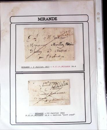 1750-1900 Superbe collection de marques postales sur