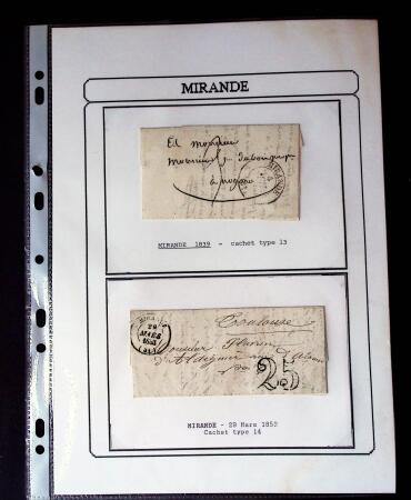 1750-1900 Superbe collection de marques postales sur