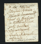 Taillebourg: MP Manuscrite "Déb de Taillebourg Le 1er Thermidor" (1795). Ind 25. RR et TB