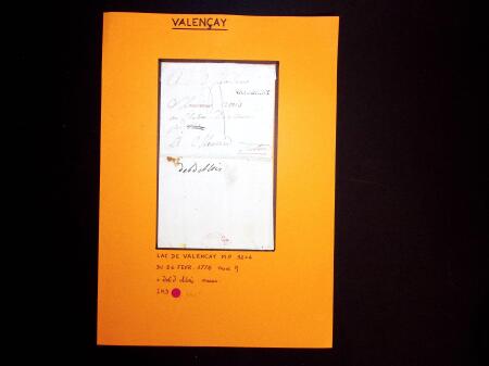VALENCAY : MP "Valençay" (32 x 4mm - 1776) et marque manuscrite "Deb de Blois", ind 21. TB