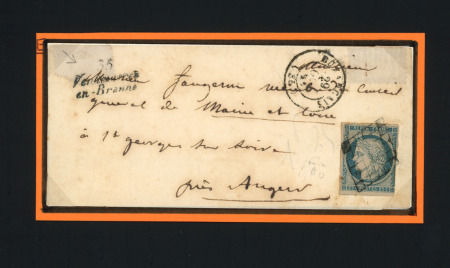 VENDOEUVRES EN BRENNE : N°4 (pd) OBL grille + cursive