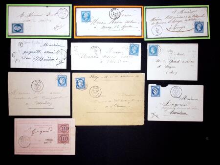 8 lettres avec timbres OBL GC ou PC de Vendoeuvres en Brenne + T22 ou T24. Beau lot.
