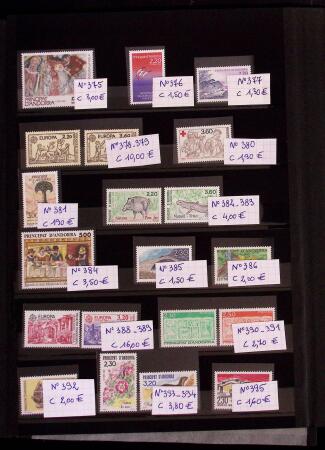 Collection timbres Andorre complète de 1944 à 1991,