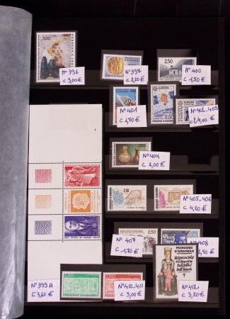Collection timbres Andorre complète de 1944 à 1991,