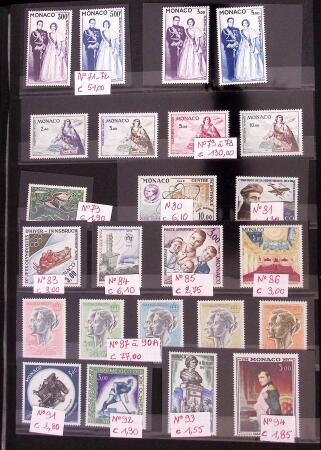 Collection de timbres de Monaco