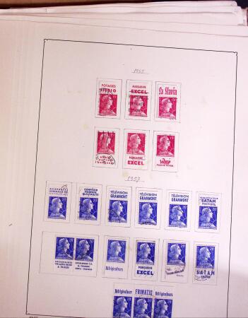 1925-1955, Collection de 750 timbres avec publicités, surtout