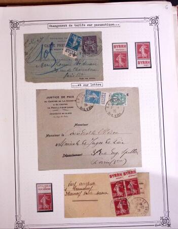 1925-1955, Collection de 750 timbres avec publicités, surtout