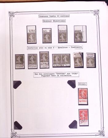 1925-1955, Collection de 750 timbres avec publicités, surtout