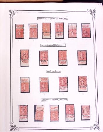 1925-1955, Collection de 750 timbres avec publicités, surtout
