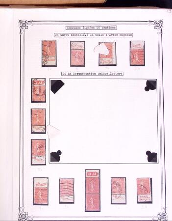 1925-1955, Collection de 750 timbres avec publicités, surtout
