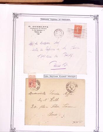 1925-1955, Collection de 750 timbres avec publicités, surtout