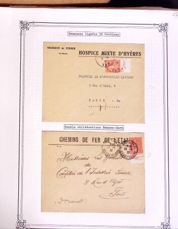 1925-1955, Collection de 750 timbres avec publicités, surtout