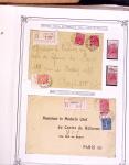 1925-1955, Collection de 750 timbres avec publicités, surtout