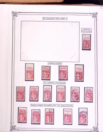 1925-1955, Collection de 750 timbres avec publicités, surtout