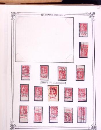 1925-1955, Collection de 750 timbres avec publicités, surtout