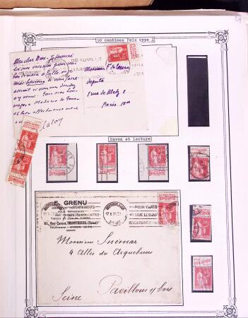 1925-1955, Collection de 750 timbres avec publicités, surtout