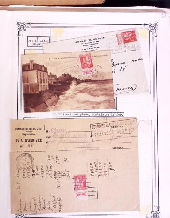1925-1955, Collection de 750 timbres avec publicités, surtout