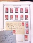 1925-1955, Collection de 750 timbres avec publicités, surtout