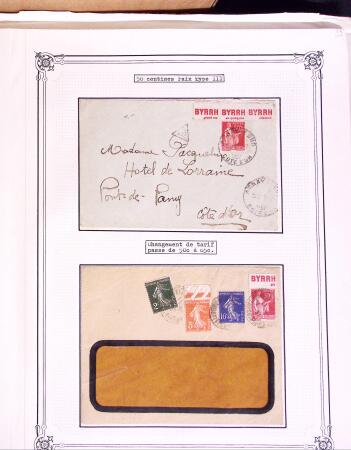 1925-1955, Collection de 750 timbres avec publicités, surtout