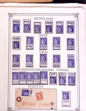 1925-1955, Collection de 750 timbres avec publicités, surtout