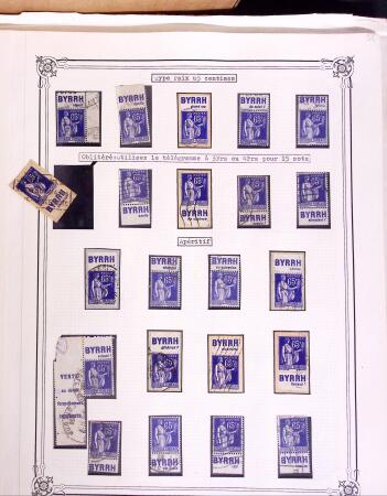 1925-1955, Collection de 750 timbres avec publicités, surtout